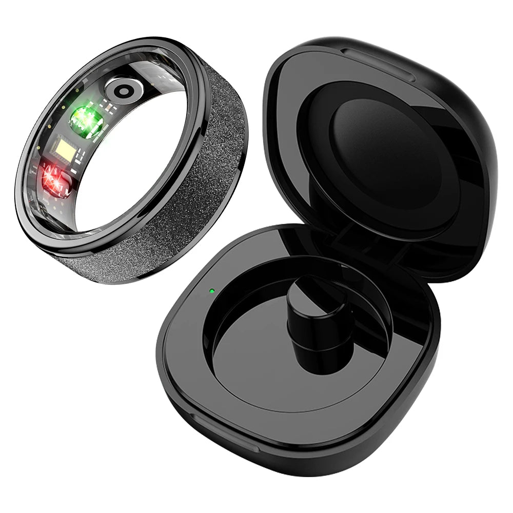 Smart Ring with Charging Case for Men Women